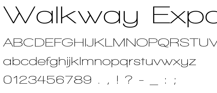 Walkway Expand SemiBold font